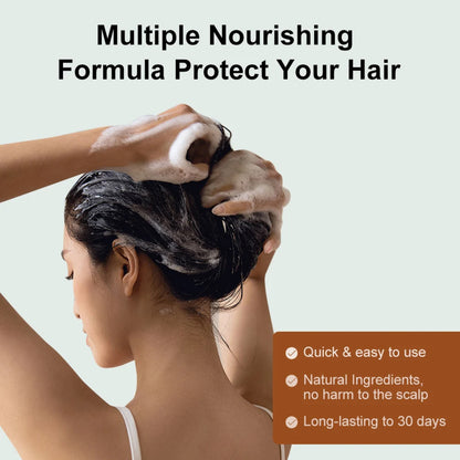 Head & Healthy Black Hair Dye Shampoo 5 in 1 Instant Hair Dye Herbal Ingredients 500ml 16.9 fl oz for Gray Hair Unisex Formula